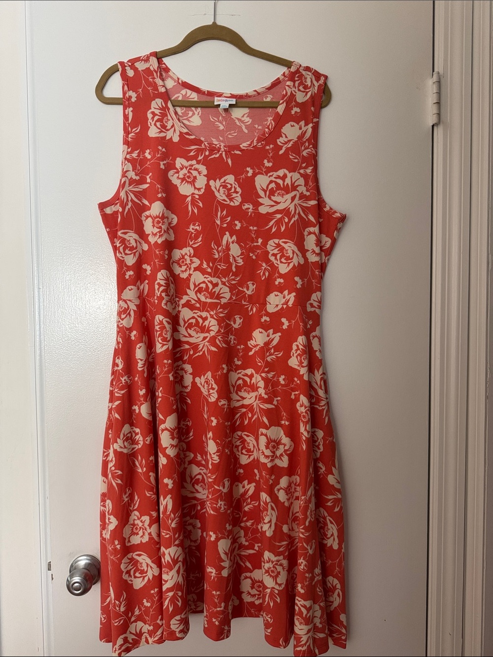 LuLaRoe Coral Floral Midi Dress
